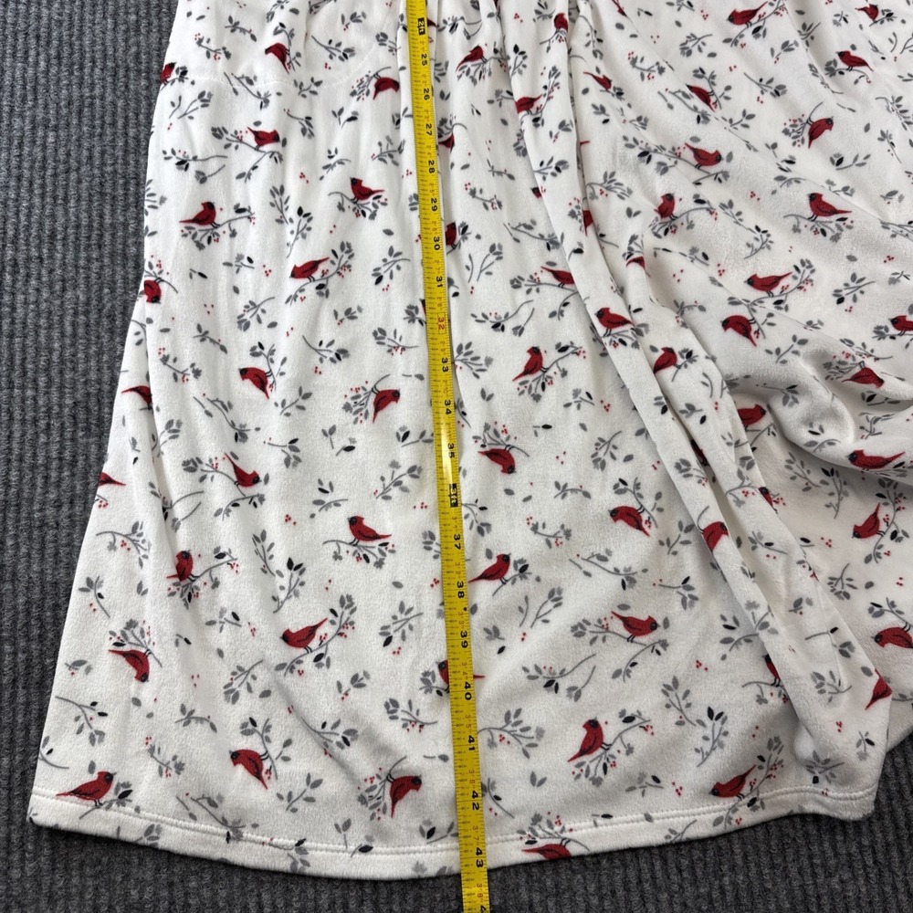 Nightgown Aria Womens XL 16-18 Cardinals Soft Velour Warm Pajamas Granny Cottage - Picture 5 of 6